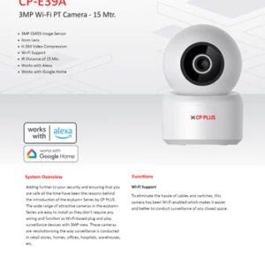 3 MP Wifi PT Camera