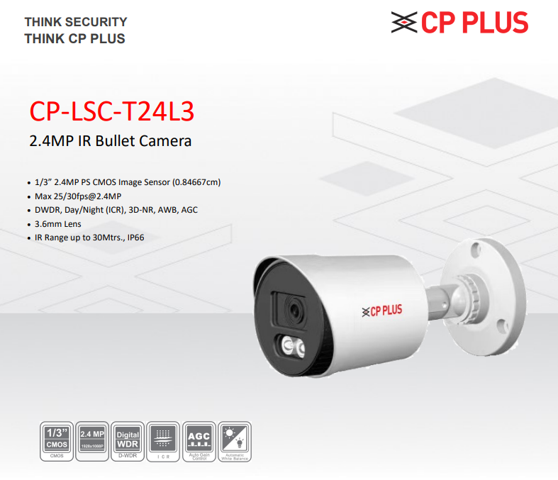 CP Plus 2.4MP IR Bullet Camera - Image 2